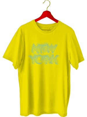 Bluu Newyorklite Sporcu T-Shirt Bisiklet Yaka