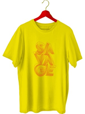 Bluu Savage Sporcu T-Shirt Bisiklet Yaka