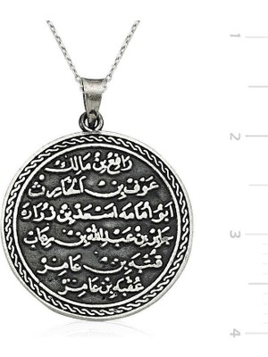Gumush Gümüş Yuvarlak Kitmir Duası Kolye