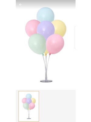 Bal10 Dünyası Balon Standı ve 7 Adet  Makaron Karışık Balon Seti