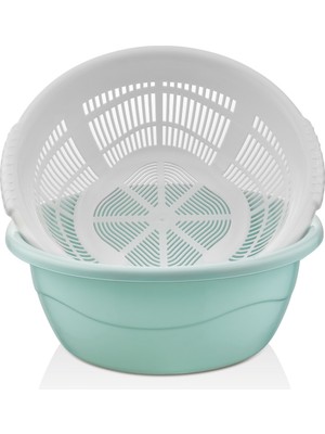 Sev Plastik Süzgeçli Badya Renkli