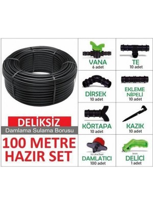 Serdrip Damlama Sulama Hortum Seti Deliksiz 100 M