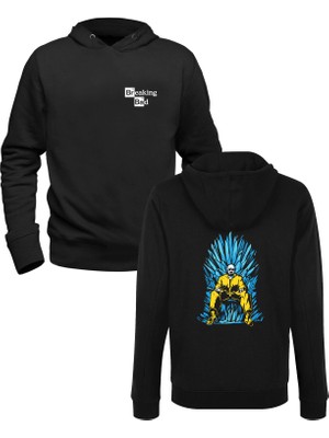 Alfa Tshirt Heinsenberg-Breaking Bad Siyah Ön Arka Baskılı Sweatshirt