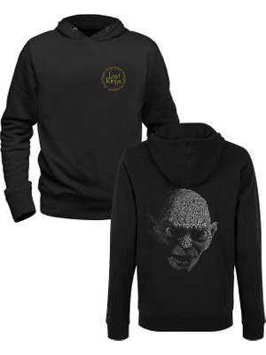 Alfa Tshirt  Of The Rings Siyah Ön Arka Baskılı Sweatshirt