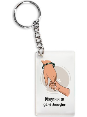 Hediye Sepeti Hediyesepeti Dünyanın En Güzel Annesine Anneler Günü Şeffaf Anahtarlık