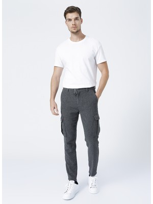 Fabrika Normal Bel Basic Antrasit Erkek Kargo Pantolon - KAPRI