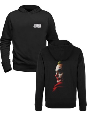 Alfa Tshirt Joker Baskılı Siyah Ön Arka Baskılı Sweatshirt