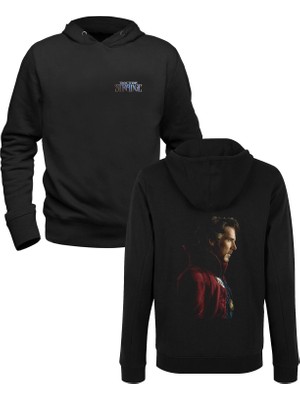 Alfa Tshirt Dr.strange Baskılı Siyah Ön Arka Baskılı Sweatshirt