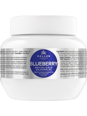 Kallos Cosmetics Blueberry Hair Mask Yabanmersini Özü ve Avakadodu Yağı Içeren Canlandırıcı Saç Bakım Maskesi 275ML