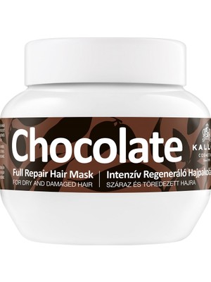 Kallos Cosmetics Chocolate Kuru ve Hasarlı Saçlar Için Kakao Özlü Tam Onarım Saç Bakım Maskesi 275ML
