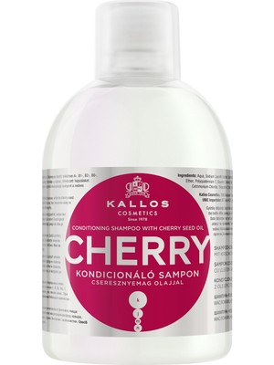 Kallos Cosmetics Cherry 1000 ml Kiraz Çekirdeği Yağlı Şampuan