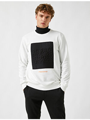 Koton Erkek Kabartma Baskılı Sweatshirt