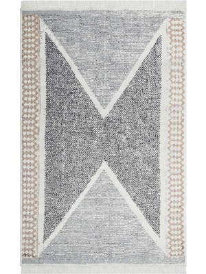 Eko Halı Arya AR 02 Gri Yıkanabilir Çift Taraflı Pamuk Kilim