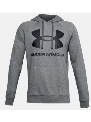 Under Armour Erkek UA Rival Fleece Big Logo Kapüşonlu Üst 1357093-012