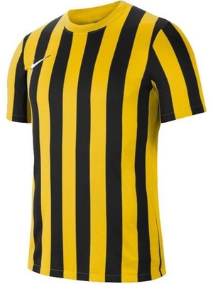 Nike Dri-Fıt Stripe Division Iv Kısa Kollu Erkek Forma Sarı Siyah Dikey Çizgili Modern Tasarım