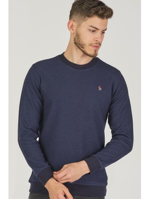 V4004 Erkek Sweatshirt-Lacivert