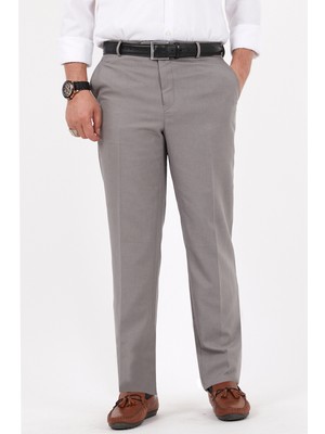 Maldia Erkek Büyük Beden Klasik Koyu Gri Kumaş Pantolon