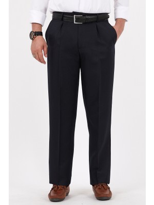 Maldia Erkek Büyük Beden Klasik Siyah Kumaş Pantolon