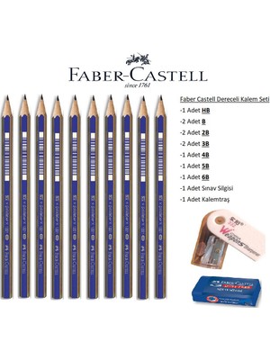 Faber-Castell 10'lu Dereceli Kalem Seti HB'den 6B'ye Kadar Renkli Seçenekler