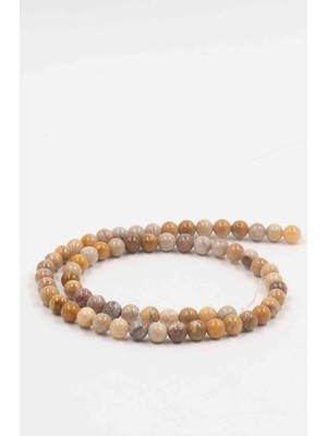 Mucize Taş Fosil Mercan Doğal Taş Dizi 6 mm