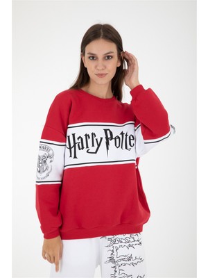 Haller Harry Potter Baskılı Kırmızı Sweatshirt