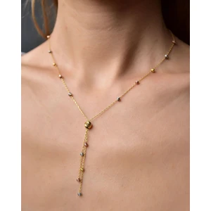 Papatya Silver 925 Ayar Gümüş Üç Renk Dorika Toplu Sim Kadın Kolye