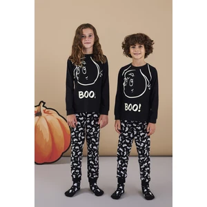 Siyah Unisex Casper 2li Pijama Takımı