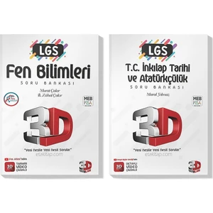 3D Yayınları 2022 LGS Fen Inkılap Soru Bankası Seti (2 Kitap)