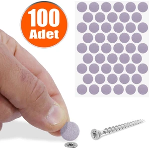BADEM10 Yapışkanlı Vida Tapası Tıpası Lila Vida Kapatıcı Kapağı 100 Adet