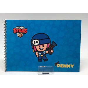 Brawl Star Spiralli Resim Defteri 15 Yaprak 17 x 24 cm Mavi