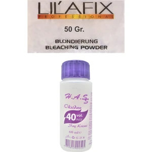 Oksidan 40 Volüm 60 Ml. + Lilafix Toz Saç Açıcı Oryal 50 Gr.