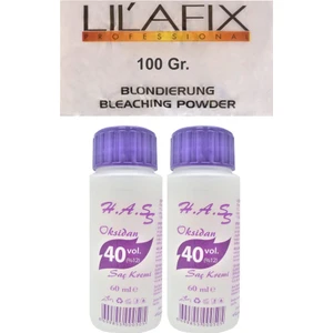 Oksidan 40 Volüm 60 Ml. (2 Ad.) + Lilafix Toz Saç Açıcı Oryal 100 Gr.