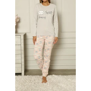 Lady Secret Gri Kadın Pijama Takımı Pamuklu
