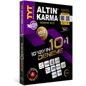 Altın Karma Yayınları 2022  TYT 10 Farklı Yayın 10+1 Denemesi Seti