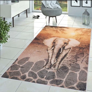 Rovigo Home Dijital Baskı Yıkanabilir Kaymaz Taban Salon Halısı