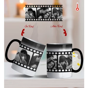 Kişiye Özel Üç Fotoğraflı Sihirli Kupa Bardak