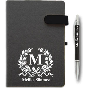 Promosyon Denizi Kişiye Özel Siyah Mıknatıs Kilitli Tarihsiz Ajanda