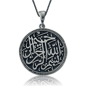 Gümüş Besmele-I Şerif Bayan Kolye