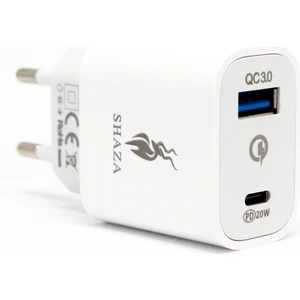 SZ-102 Çift Çıkışlı USB Qc3.0 ve Type-C Başlık PD20W Ev Şarj Aleti