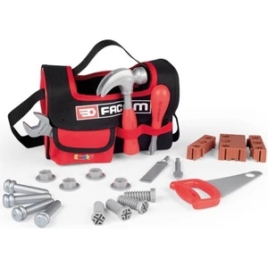 7600360196 Smoby, Facom Fabric Tools Case - Facom Kumaş Çantalı Alet Seti / 3-7 Yaş