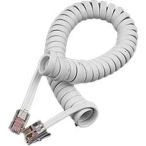 Spiralli Telefon Ahize Kablosu  Beyaz
