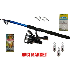 Avcı Market Kıyı Balıkçılığı Için Kamış Makine Full Olta Seti 6