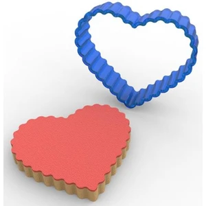 Tırtıklı Kalp Polikarbon Kurabiye Kalıbı