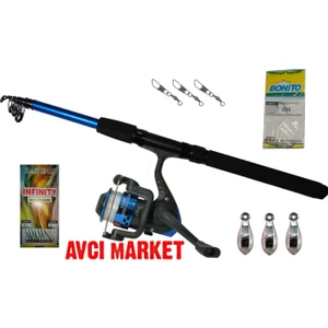 Avcı Market Kamış Makine Olta Seti Çocuk Için