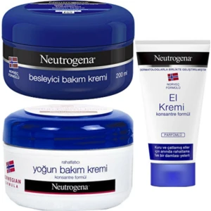 Besleyici Bakım Kremi 200 ml + Neutrogena Yoğun Bakım Kremi 200 Ml+ Neutrogena El Kremi Parfümlü 50 ml