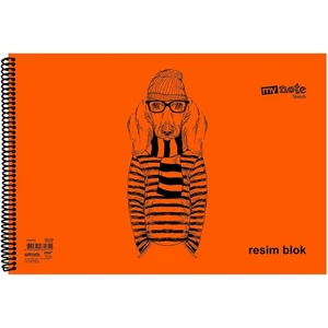 My Note 25X35 cm Resim Defteri Plastik Kapak Spiralli