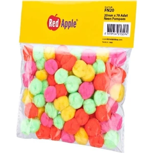 Red Apple 10MMX100 Adet Küçük Boy Ponpon Neon Renkler