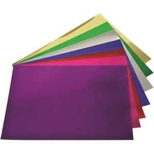 Aynalı Karton 50X70 cm 10 Renk - 10'lu Metalik Karton Büyük Boy