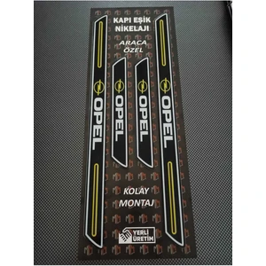Aksefuar Lazer Opel Corsa Piano Black Kapı Eşiği 4'lü Set