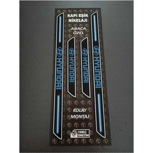 Aksefuar Lazer Hyundai Excel Piano Black Kapı Eşiği 4'lü Set